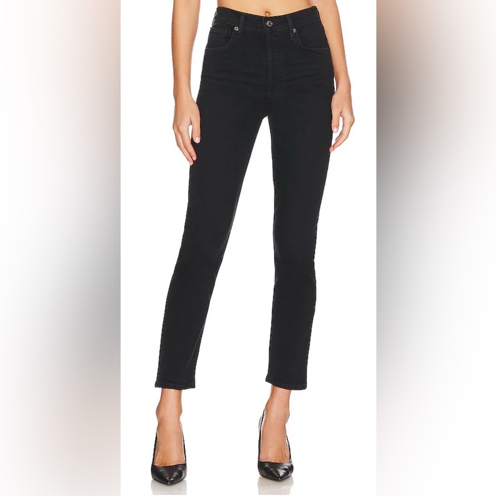AGOLDE high rise Riley straight crop jeans